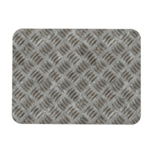 Silver Metal Grid Pattern Magnet