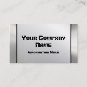 Silver Metal Look Business Cards