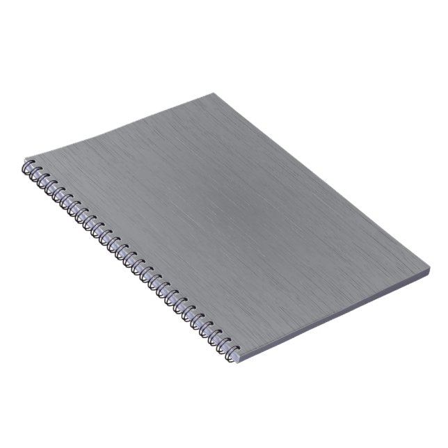 Silver Metal Look Notebook (Right Side)