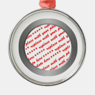 Silver Metal Photo Frame Template Metal Ornament