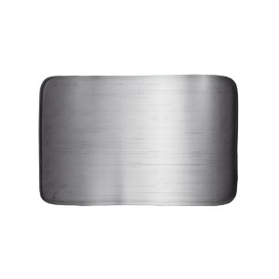 Silver metal texture bath mat