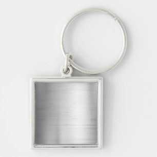 Silver metal texture keychain