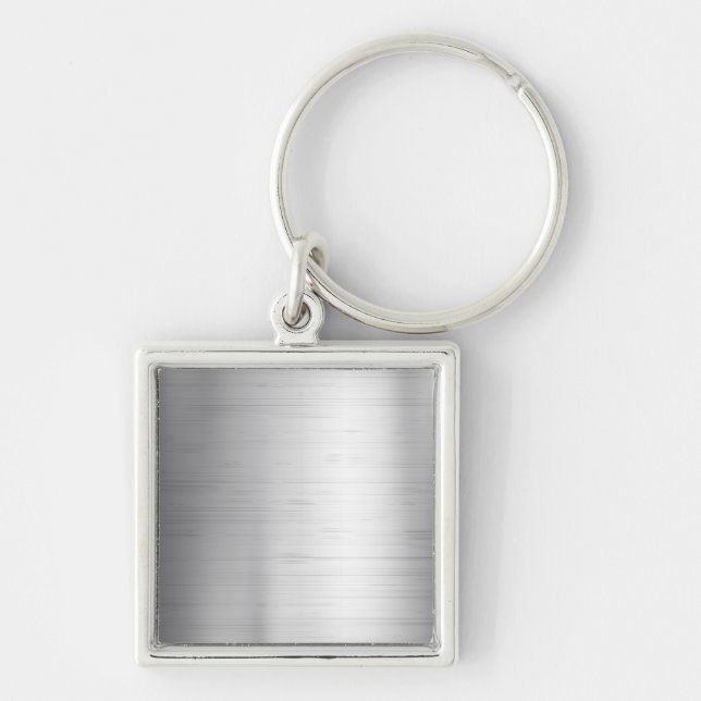 Silver metal texture keychain (Front)