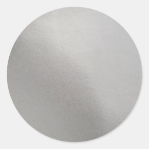 silver metallic backdrop background sparkle classic round sticker