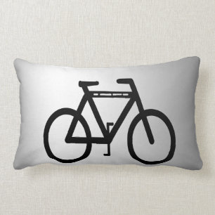 Silver Metallic Bicycle Lumbar Pillow