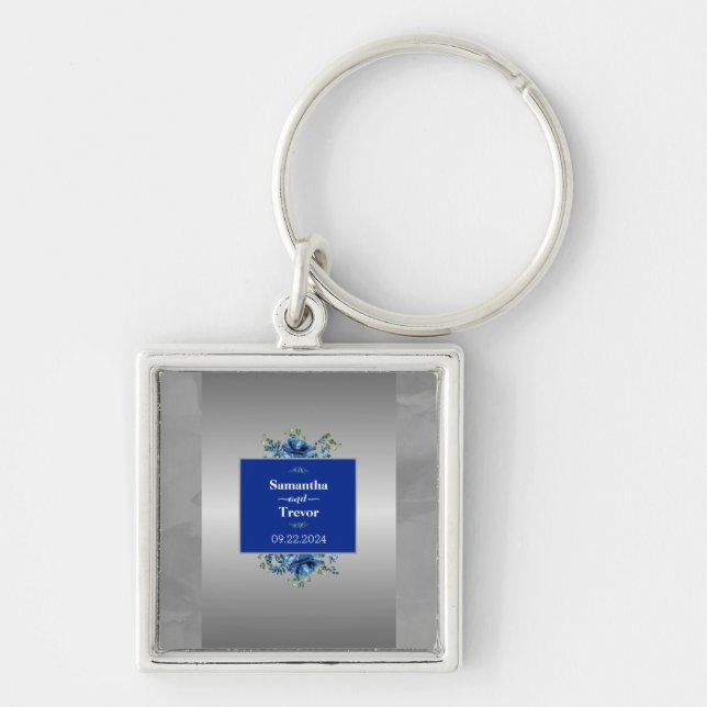 Silver Metallic Bloom Keychain (Front)