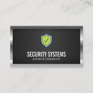 Silver Metallic Border Perforated Mesh Business Card