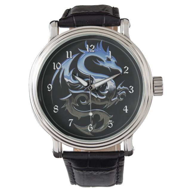 Silver Metallic Dragon Watch (Front)
