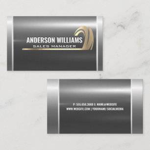 Silver Metallic   Gold Auto Tire Graphic Business Card