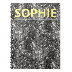 Silver Metallic Sequin  Notebook