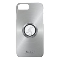 Silver Metallic Soccer Player with Your Monogram