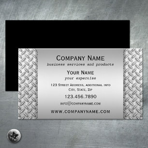 Silver Metallic Style Professional Business Card