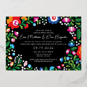 Silver Mexican Embroidery Wedding Rehearsal Dinner