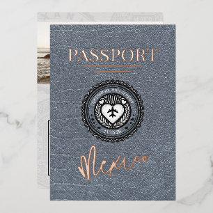 Silver Mexico Passport Wedding