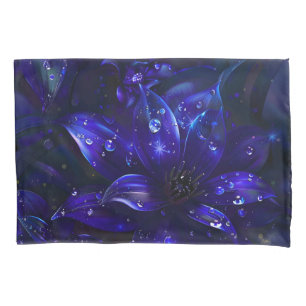 Silver Midnight Blooms Pillowcase