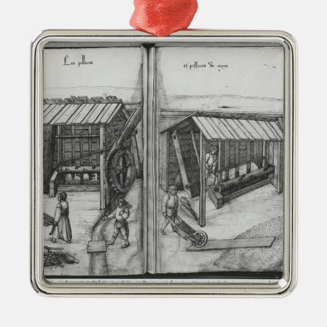 Silver mine of La Croix-aux-Mines, Lorraine Metal Ornament (Front)