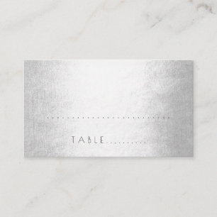 Silver Minimalism Wedding Escort Place Pack Place Card