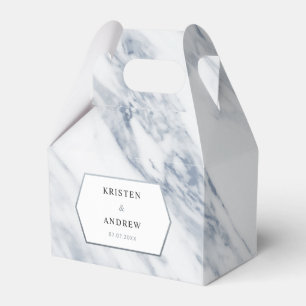 Silver Modern   Marble Wedding Favour Box
