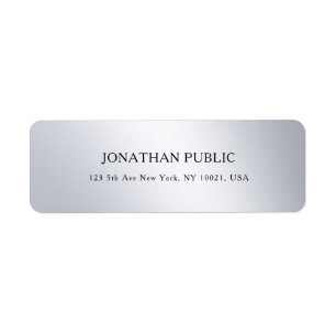 Silver Modern Simple Design Elégant Modèle Cool