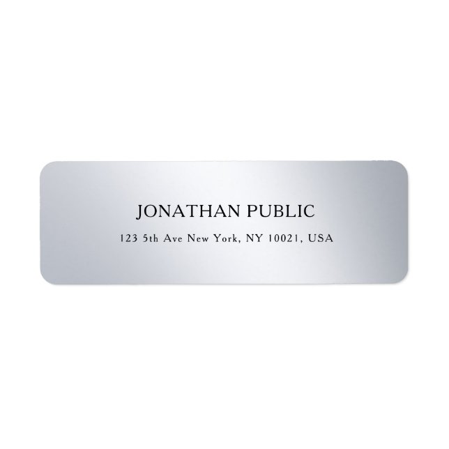 Silver Modern Simple Design Elégant Modèle Cool (Devant)