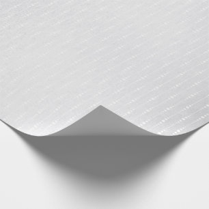 Silver Monochromatic Grey Delicate Drops Stripes Wrapping Paper