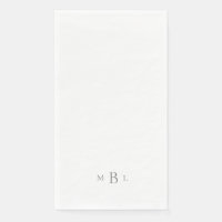 Silver Monogram White Elegant Wedding 