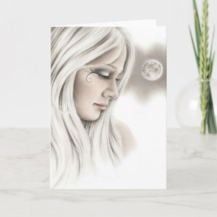Silver Moon Greeting Card