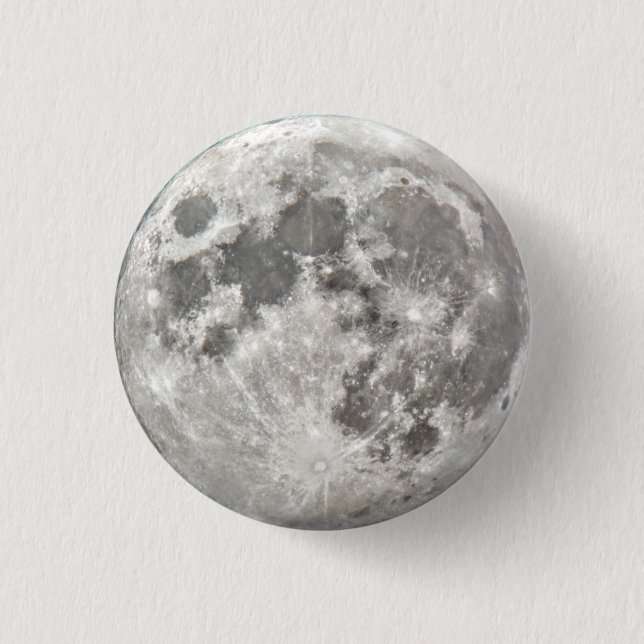 Silver Moon Round  1 Inch Round Button (Front)