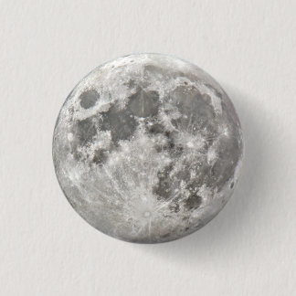 Silver Moon Round 1 Inch Round Button