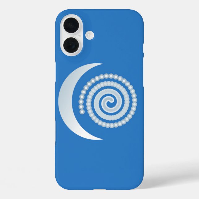 Silver Moon Spiral Case-Mate iPhone Case (Back)