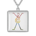 Silver Mother Universe Charm Pendant Necklace