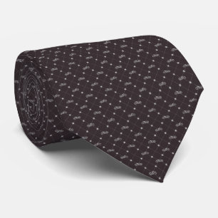 Silver Motorcycle Tie