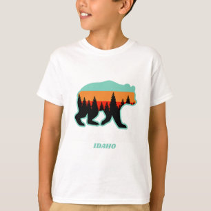 Silver Mountain Idaho Skiing Snowboarding Bear  T-Shirt