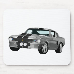 Silver Muscle Car Mouse Pad