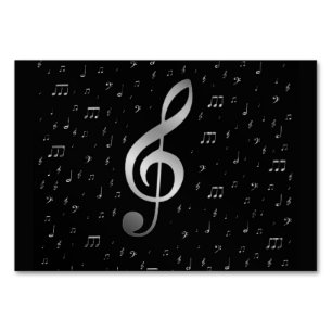 silver music notes table number