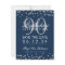 Silver Navy Blue 90th Birthday Save Date Confetti