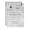 silver navy snowflakes winter wedding invitation