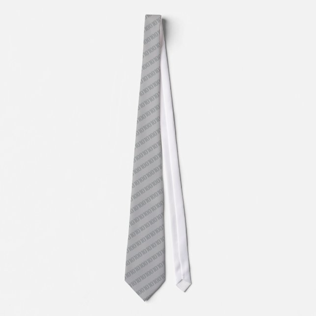 Silver Nerd Digital Tie (Front)