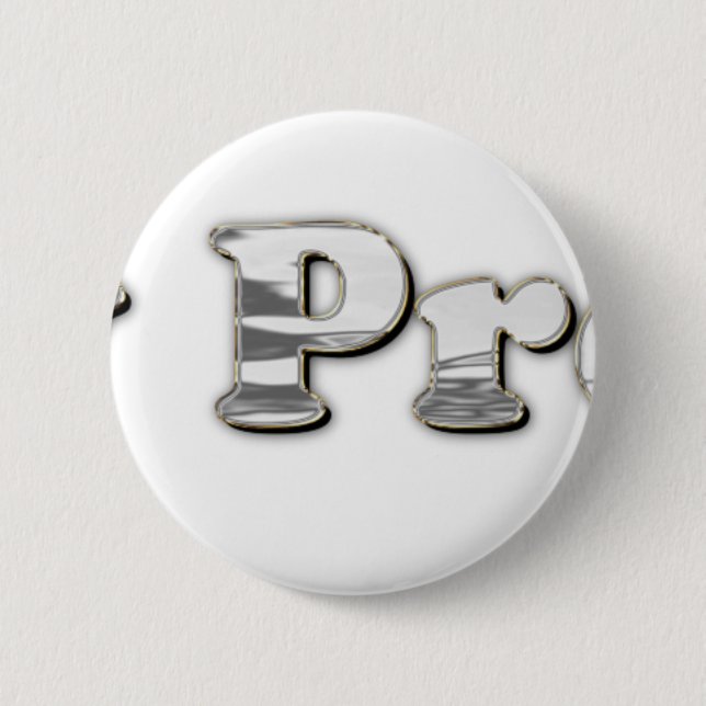 silver Not My President 2 Inch Round Button (Front)