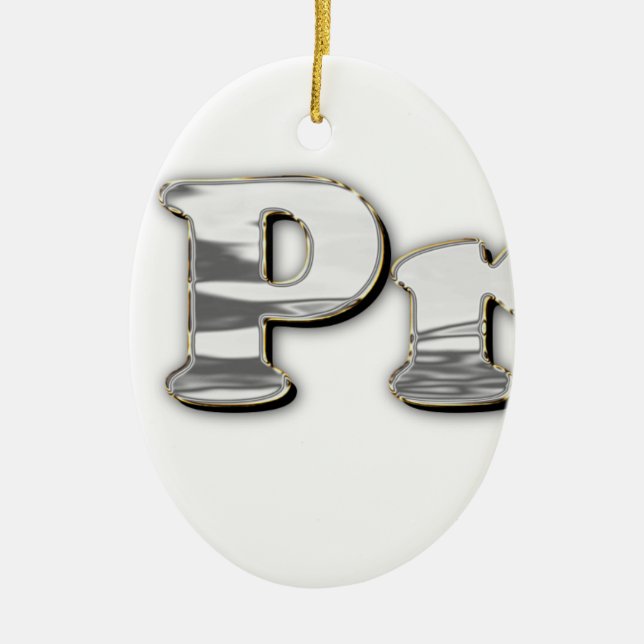 silver Not My President Ceramic Ornament (Front)