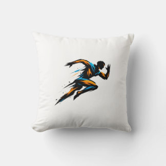 Silver NYC Bodybuilder Logo - Metallic New York Ci Throw Pillow