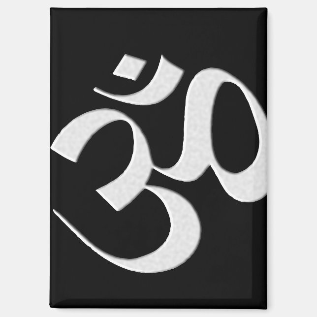 Silver Om  Magnet (Front)