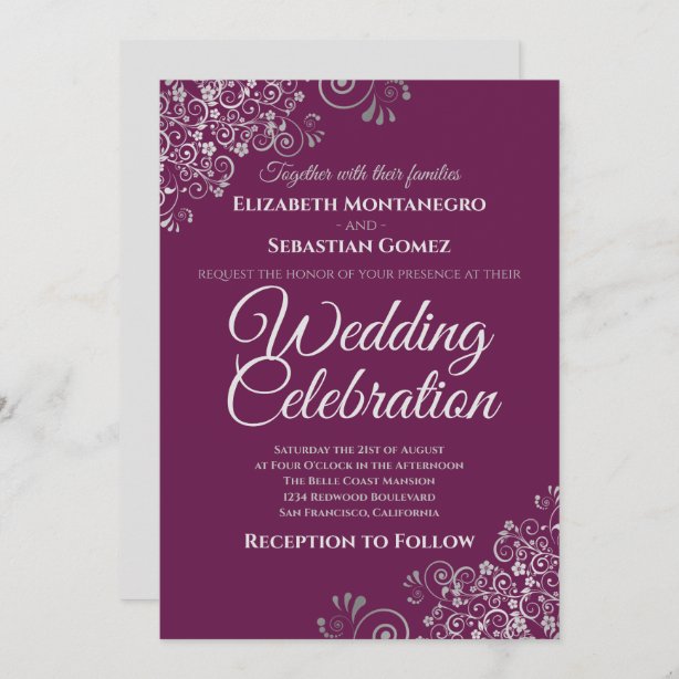 Magenta Wedding Invitations & Announcements 