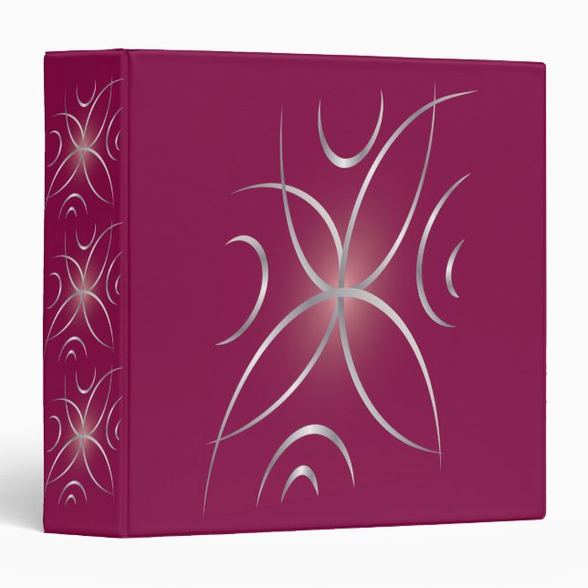 Silver on magenta binder (Front/Spine)