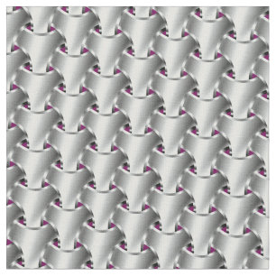 Silver on Purple Chain Mail Fabric