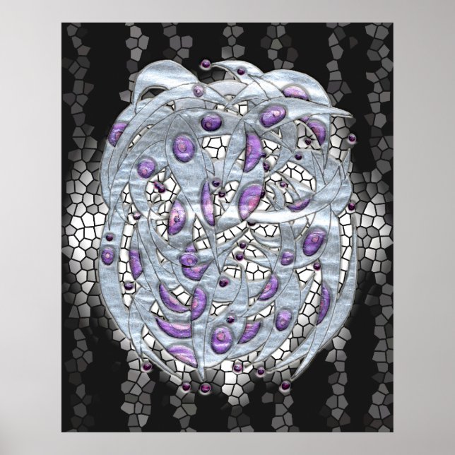 Silver on Stained Glass Poster (Front)