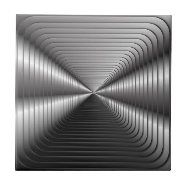 Silver Optical illusion Tile (Front)