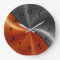 Silver Orange Stainless Steel Metal Look