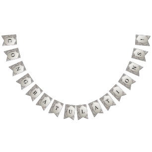 Silver Ornate Modern Bunting Flag