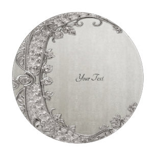 Silver Ornate Modern Cutting Board